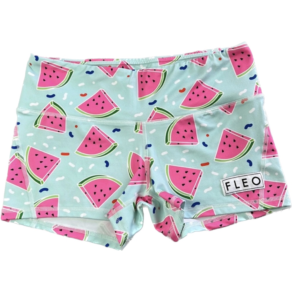 Rare Nwot Fleo Watermelon 3.25 Contour Shorts Size Medium